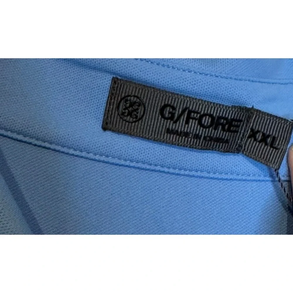 G/Fore Men Shirt Golf‎ Polo Collared Short-Sleeved Preppy Stretch Blue XXL NWT